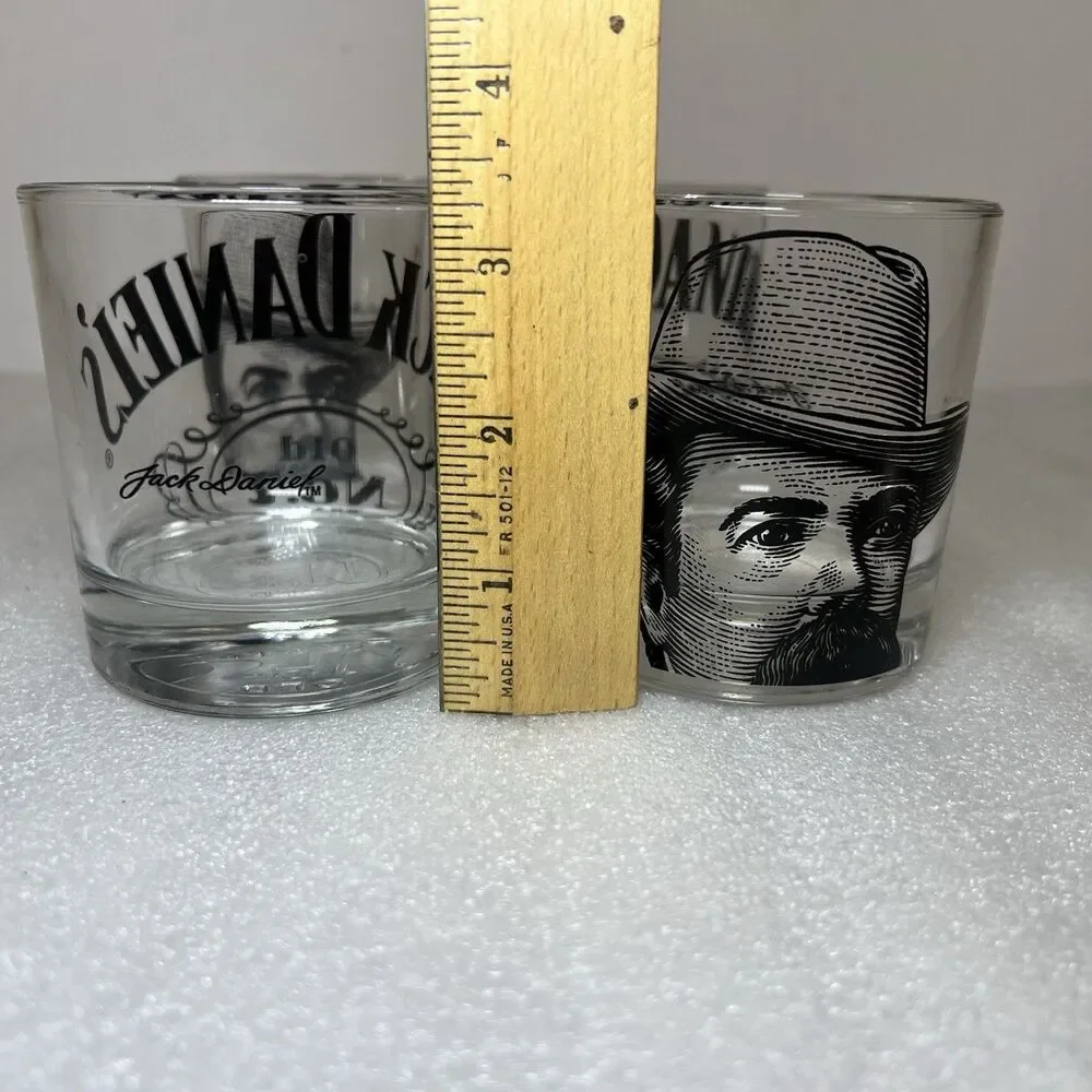 Jack Daniels Old No. 7 Brand Whiskey Glasses Set Of 4 Cowboy  Collectible Barwar